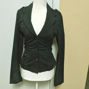 NWOT Gothic striped work shirt